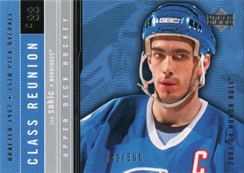 #112 Joe Sakic - Quebec Nordiques - 2003-04 Upper Deck Honor Roll Hockey