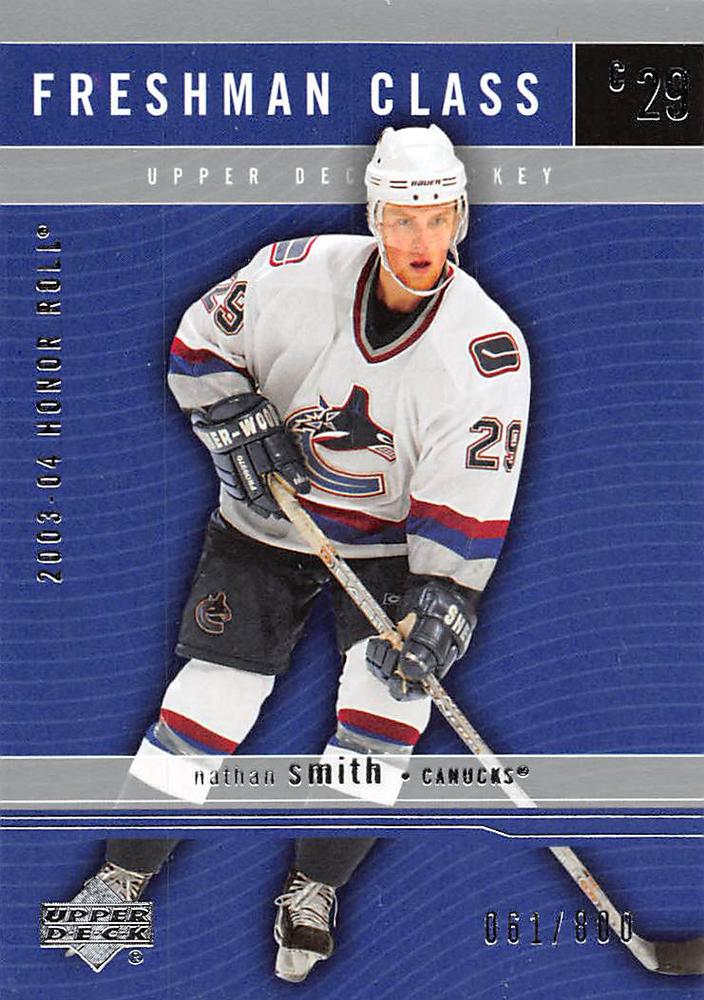 #144 Nathan Smith - Vancouver Canucks - 2003-04 Upper Deck Honor Roll Hockey