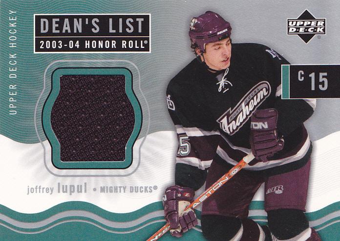 #184 Joffrey Lupul - Anaheim Mighty Ducks - 2003-04 Upper Deck Honor Roll Hockey