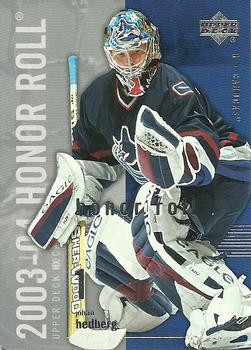 #85 Johan Hedberg - Vancouver Canucks - 2003-04 Upper Deck Honor Roll Hockey