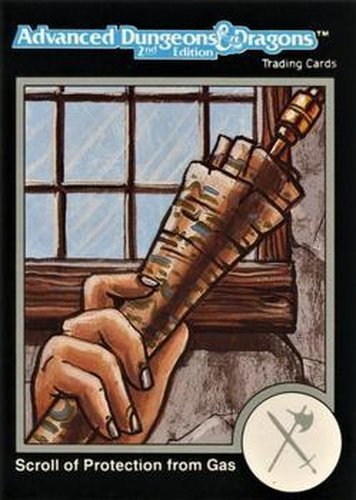#571 Scroll of Protection from Gas - 1991 TSR Advanced Dungeons & Dragons - Silver