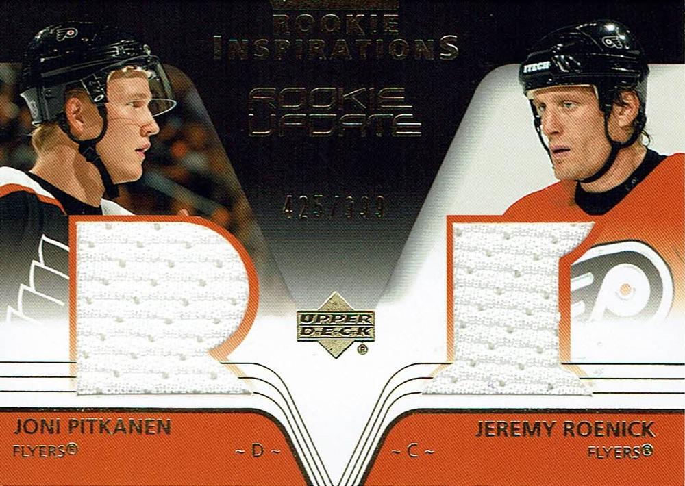 #158 Joni Pitkanen / Jeremy Roenick - Philadelphia Flyers - 2003-04 Upper Deck Rookie Update Hockey