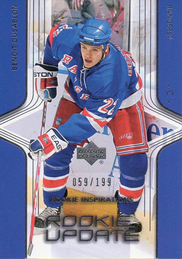 #204 Benoit Dusablon - New York Rangers - 2003-04 Upper Deck Rookie Update Hockey