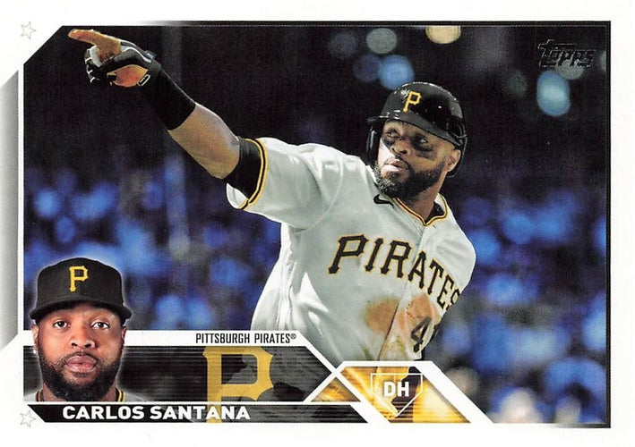 #572 Carlos Santana - Pittsburgh Pirates - 2023 Topps Baseball