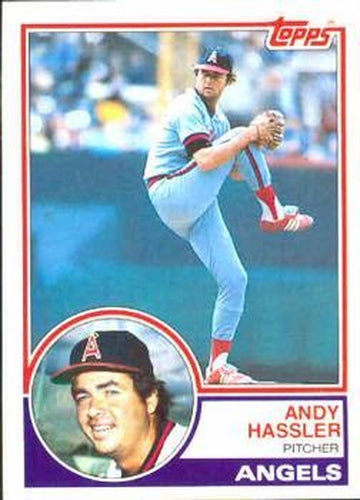 #573 Andy Hassler - California Angels - 1983 Topps Baseball