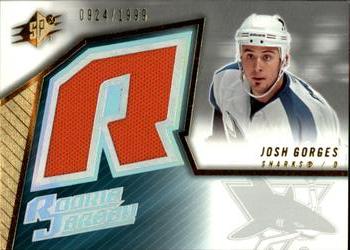 #151 Josh Gorges - San Jose Sharks - 2005-06 SPx Hockey