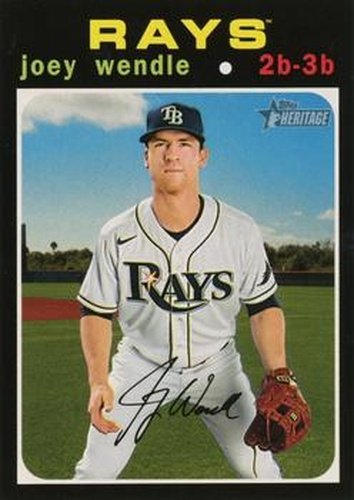 #574 Joey Wendle - Tampa Bay Rays - 2020 Topps Heritage Baseball