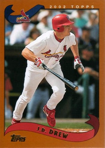 #575 J.D. Drew - St. Louis Cardinals - 2002 Topps Baseball