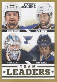 #575 Brian Elliott / Chris Stewart / David Backes / Ryan Reaves - St. Louis Blues - 2013-14 Score - Gold Hockey