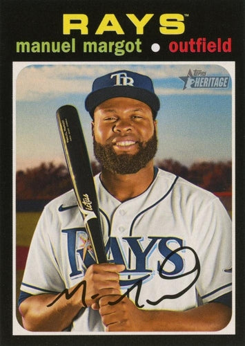 #576 Manuel Margot - Tampa Bay Rays - 2020 Topps Heritage Baseball