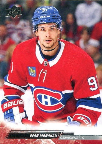 #577 Sean Monahan - Montreal Canadiens - 2022-23 Upper Deck Hockey