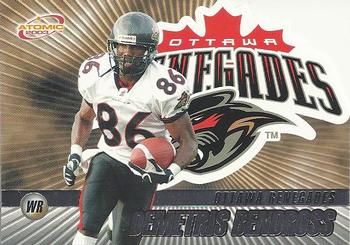 #57 Demetris Bendross - Ottawa Renegades - 2003 Pacific Atomic CFL Football