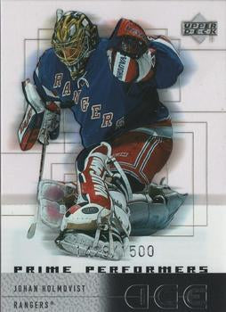 #117 Johan Holmqvist - New York Rangers - 2000-01 Upper Deck Ice Hockey