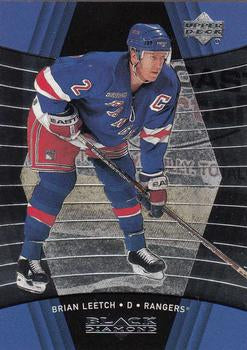 #57 Brian Leetch - New York Rangers - 1999-00 Upper Deck Black Diamond Hockey