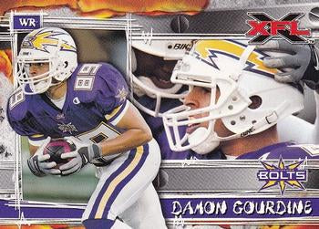 #57 Damon Gourdine - Birmingham Thunderbolts - 2001 Topps XFL Football