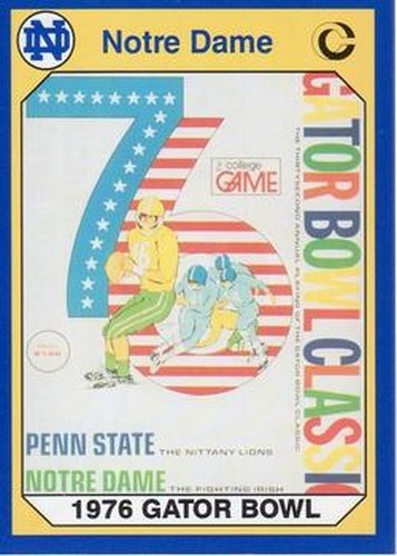 #57 1976 Gator Bowl - Notre Dame Fighting Irish - 1990 Collegiate Collection Notre Dame Football
