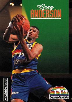 #57 Greg Anderson - Denver Nuggets - 1992-93 SkyBox Basketball