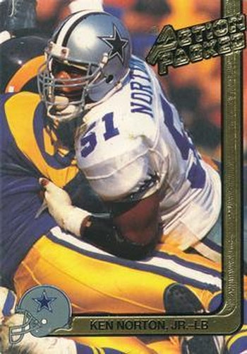 #57 Ken Norton Jr. - Dallas Cowboys - 1991 Action Packed Football