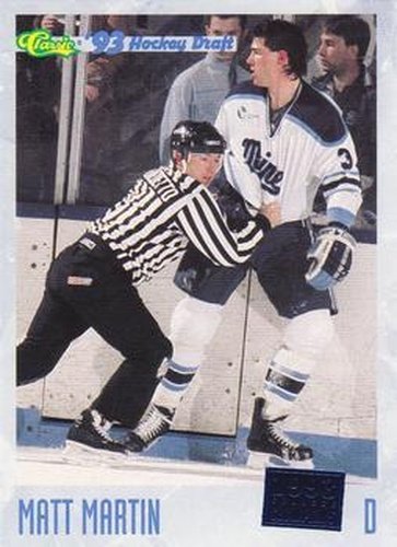 #57 Matt Martin - Maine Black Bears - 1993 Classic '93 Hockey Draft Hockey