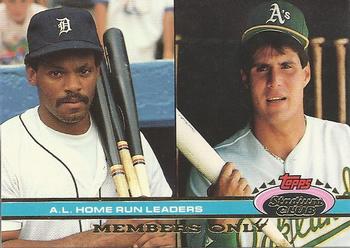 #NNO A.L. Home Run Leaders Cecil Fielder / Jose Canseco - Detroit Tigers / Oakland Athletics - 1991 Stadium Club Members Only