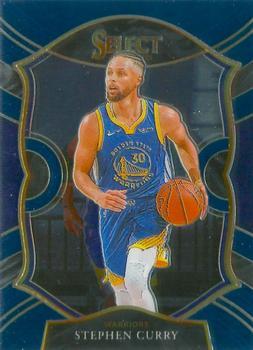 #57 Stephen Curry - Golden State Warriors - 2020-21 Panini Select - Blue Basketball