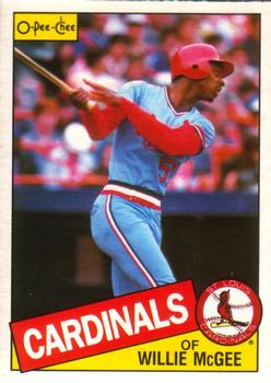 #57 Willie McGee - St. Louis Cardinals - 1985 O-Pee-Chee Baseball