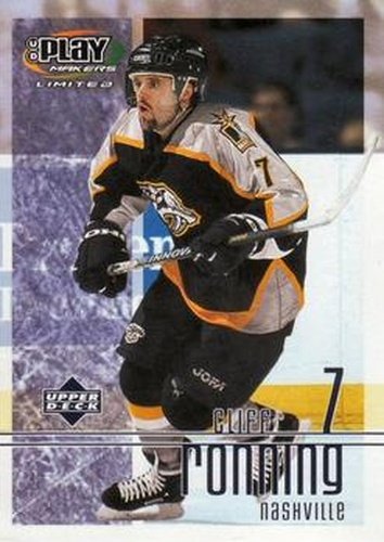 #57 Cliff Ronning - Nashville Predators - 2001-02 Upper Deck Playmakers Hockey