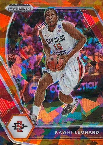 #57 Kawhi Leonard - San Diego State Aztecs - 2021 Panini Prizm Draft Picks - Orange Ice Basketball