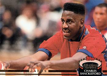 #57 Charles Shackleford - Philadelphia 76ers - 1992-93 Stadium Club Basketball