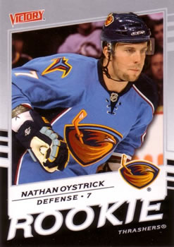 #307 Nathan Oystrick - Atlanta Thrashers - 2008-09 Upper Deck Victory Hockey