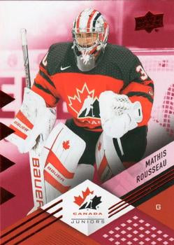 #57 Mathis Rousseau - Canada - 2024 Upper Deck Team Canada Juniors - Red Foil Hockey