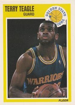 #57 Terry Teagle - Golden State Warriors - 1989-90 Fleer Basketball