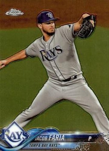#57 Jacob Faria - Tampa Bay Rays - 2018 Topps Chrome Baseball