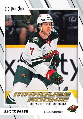 #580 Brock Faber - Minnesota Wild - 2023-24 O-Pee-Chee Hockey