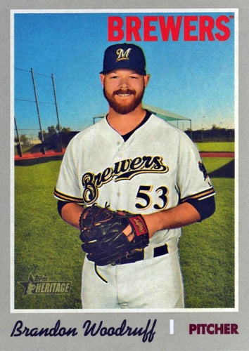 #580 Brandon Woodruff - Milwaukee Brewers - 2019 Topps Heritage Baseball
