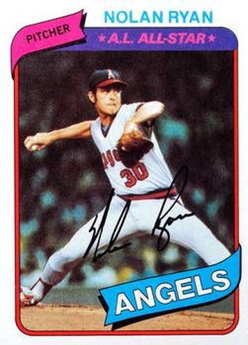 #580 Nolan Ryan - California Angels - 1980 Topps Baseball