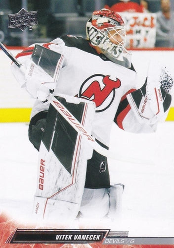 #581 Vitek Vanecek - New Jersey Devils - 2022-23 Upper Deck Hockey