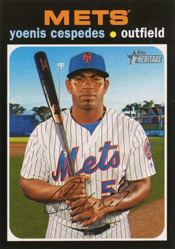 #581 Yoenis Cespedes - New York Mets - 2020 Topps Heritage Baseball