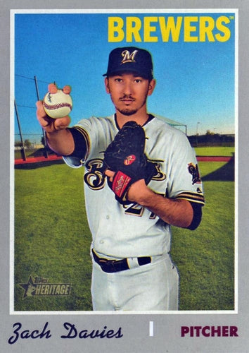 #581 Zach Davies - Milwaukee Brewers - 2019 Topps Heritage Baseball