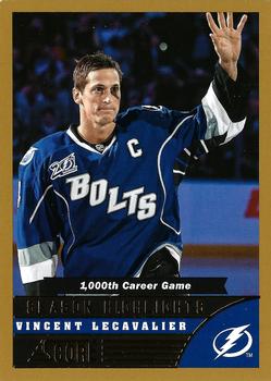 #584 Vincent Lecavalier - Tampa Bay Lightning - 2013-14 Score - Gold Hockey