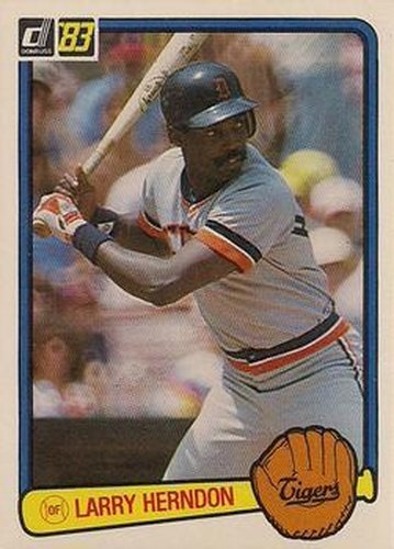 #585 Larry Herndon - Detroit Tigers - 1983 Donruss Baseball