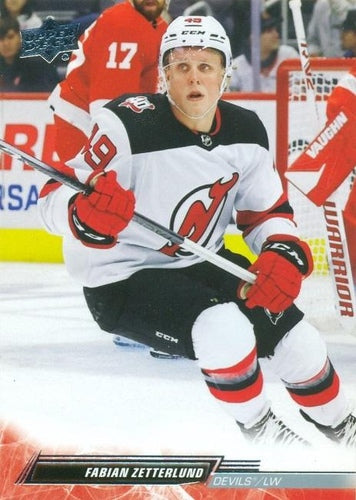 #586 Fabian Zetterlund - New Jersey Devils - 2022-23 Upper Deck Hockey