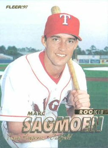 #586 Marc Sagmoen - Texas Rangers - 1997 Fleer Baseball