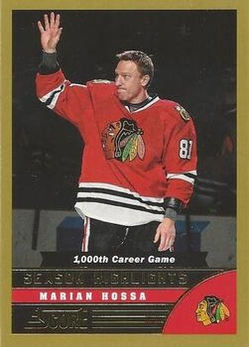 #586 Marian Hossa - Chicago Blackhawks - 2013-14 Score - Gold Hockey