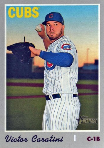 #587 Victor Caratini - Chicago Cubs - 2019 Topps Heritage Baseball