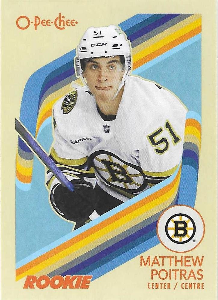 #588 Matthew Poitras - Boston Bruins - 2023-24 O-Pee-Chee - Retro Hockey