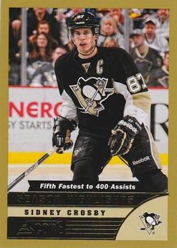 #589 Sidney Crosby - Pittsburgh Penguins - 2013-14 Score - Gold Hockey