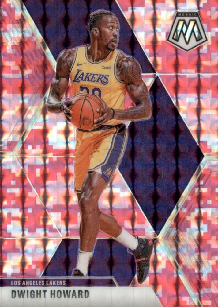 #58 Dwight Howard - Los Angeles Lakers - 2019-20 Panini Mosaic - Camo Pink Basketball