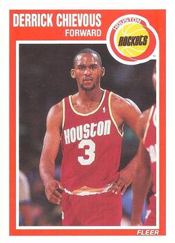 #58 Derrick Chievous - Houston Rockets - 1989-90 Fleer Basketball