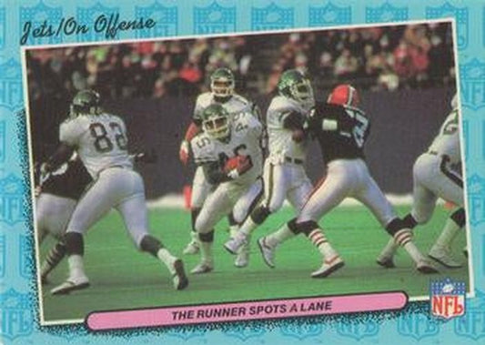 #58 The Runner Spots a Lane Offense - New York Jets - 1986 Fleer Team Action Football